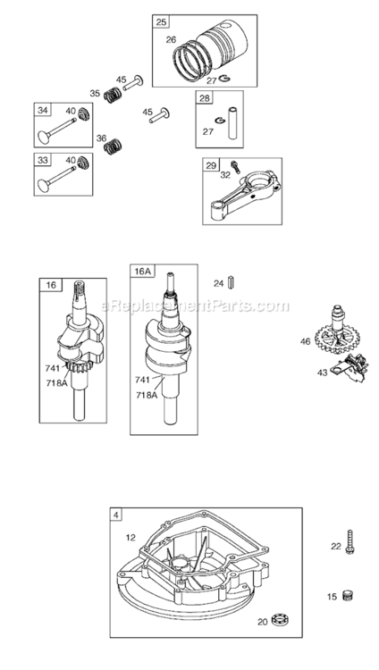 Page B Diagram and Parts List for 9B900  Briggs and Stratton Engine